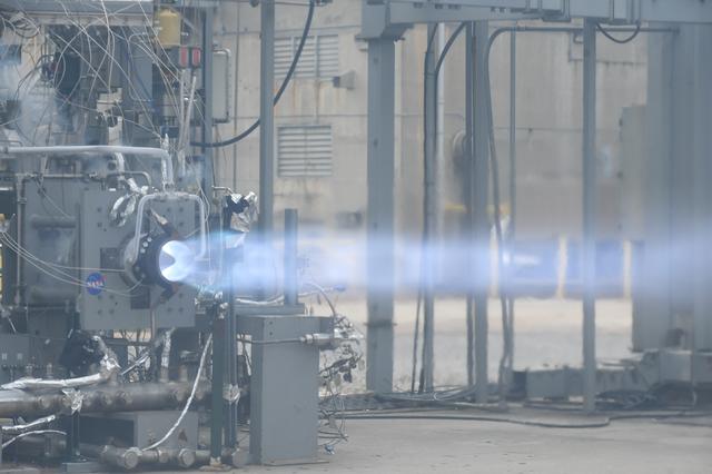NASA image: 3D-printed Rotating Detonation Rocket Engine Test 